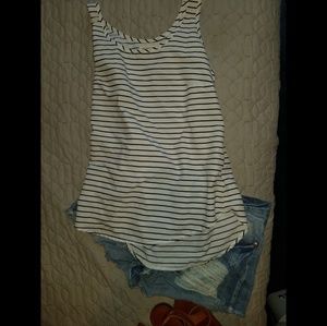 Black & White striped tank top